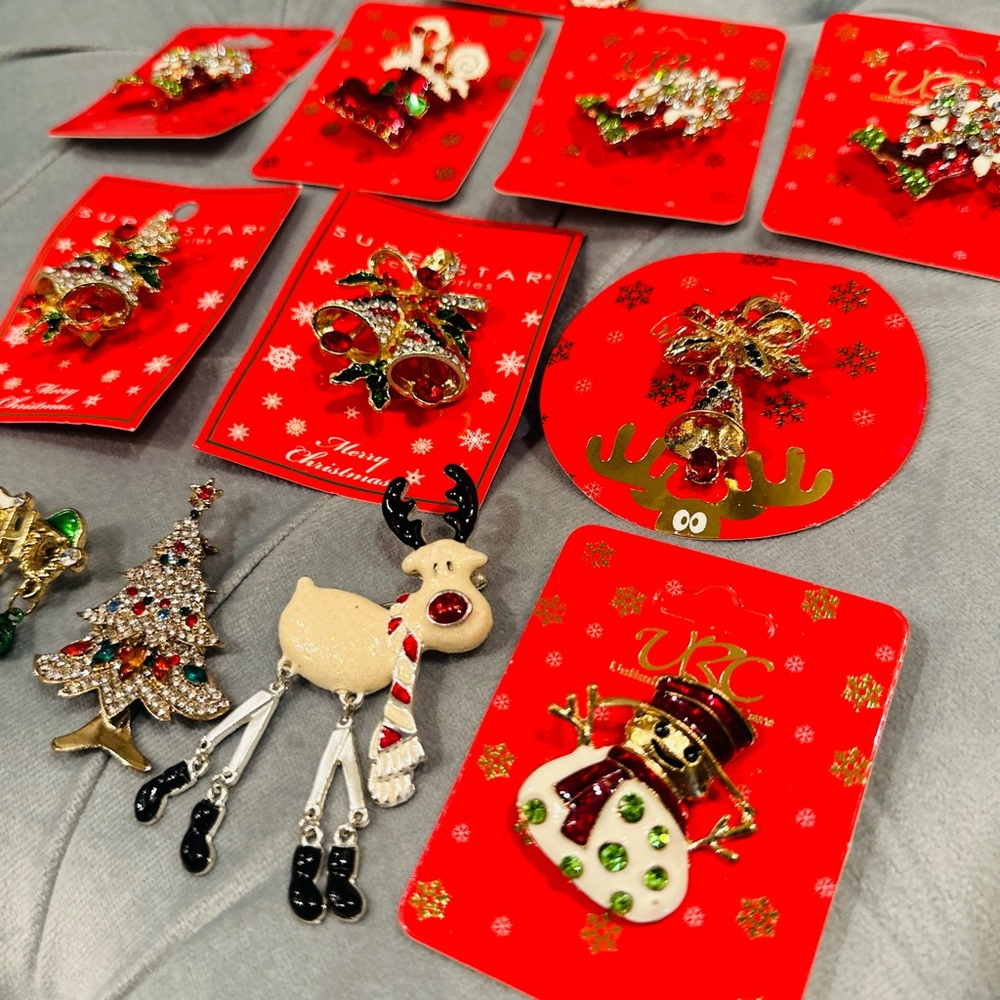 Holiday Brooches